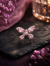Amethyst Butterfly Ring Pink