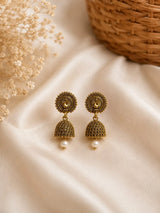 Antique Mayur Pearl Jhumkas