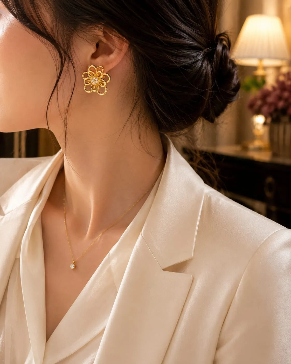 Camellia Bloom Studs