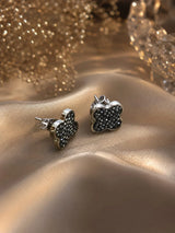 Midnight Bloom Clover Studs