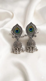 Peacock Harmony Jhumkas