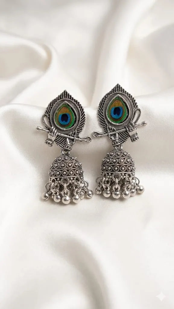 Peacock Harmony Jhumkas
