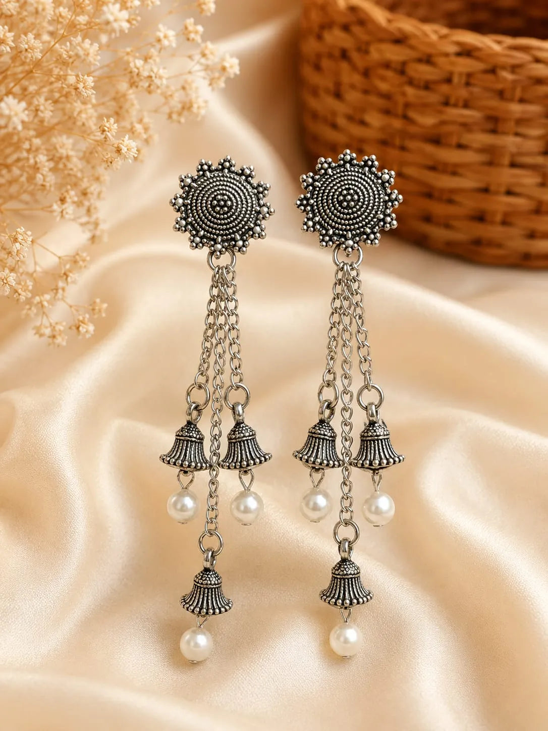Peacock Harmony Jhumkas