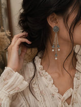 Pearl Tassel Chained Earrings