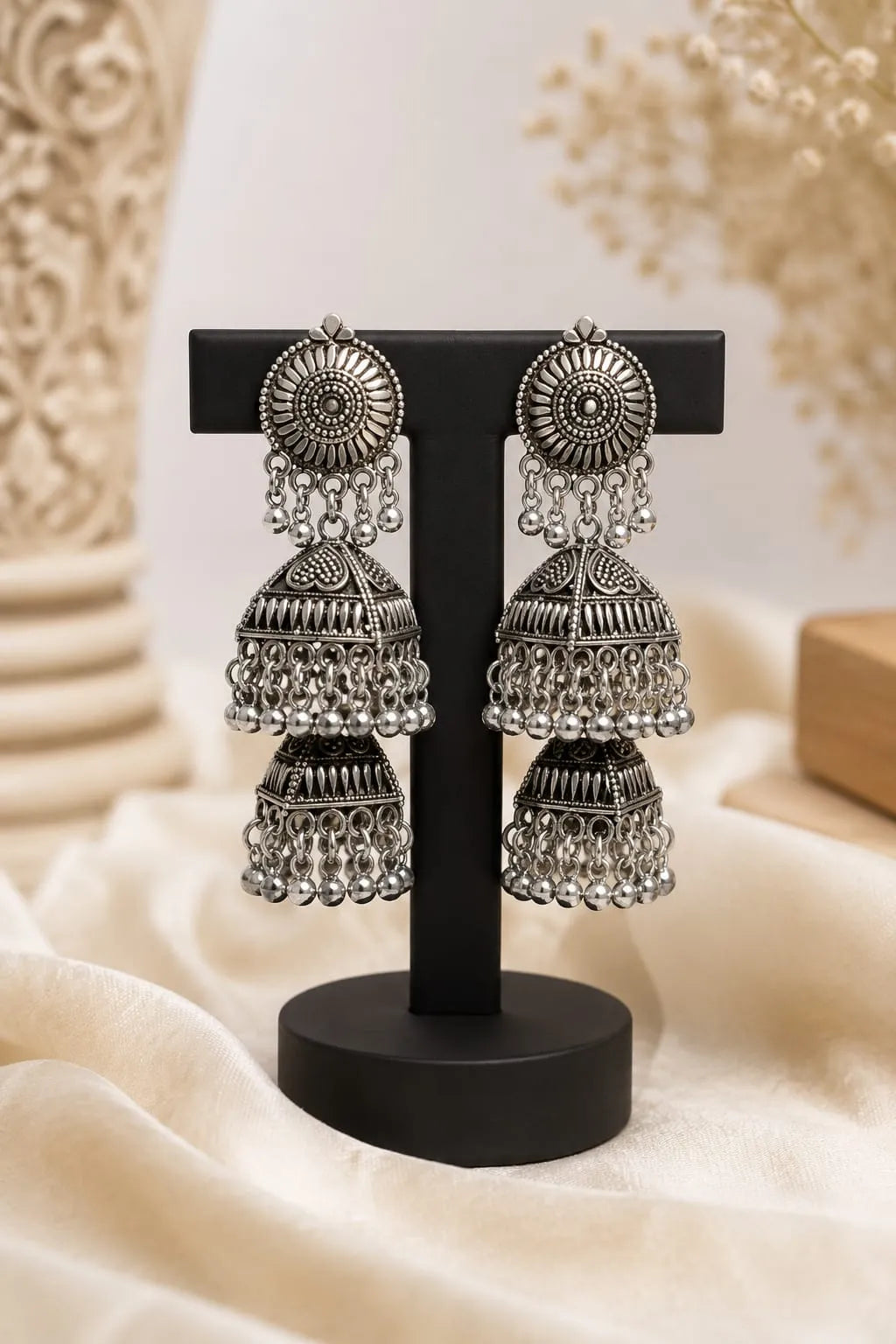 Royal Cascade Layered Jhumkas