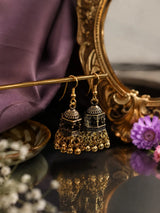 Shahi Jharokha Dome Jhumkas with Ghungroo