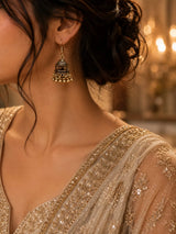 Shahi Jharokha Dome Jhumkas with Ghungroo