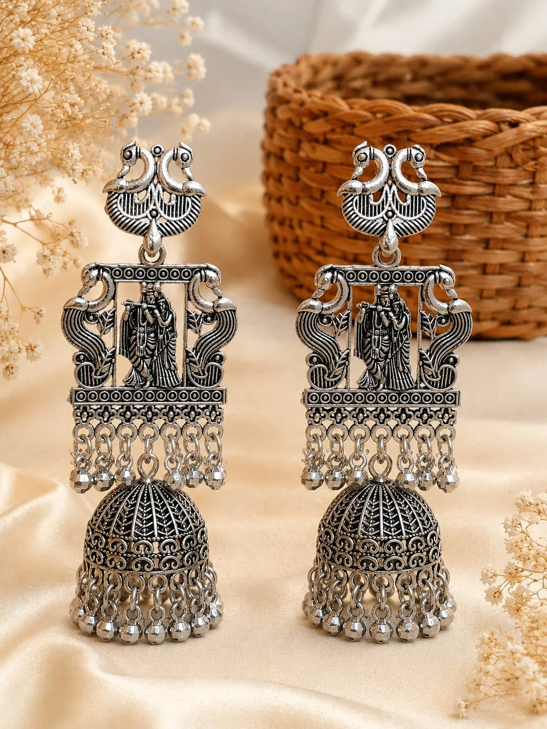 Unique Vrindavan Grace Jhumkas